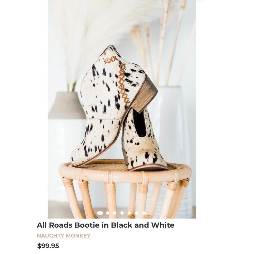 All Roads Bootie in Black and White By
Naughty Monkey